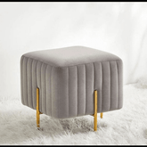 Trueliving Modern Light Grey Table Stool (Table H 30 x W 34 x D 18 Stool H 18 x W 16 x D 14)